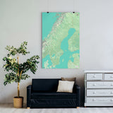 Schweden-Karte [Nani Design] im Raum 2 | Weltkarte Landkarte Stadtkarte von mapdid