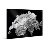 Schweiz-Karte als Stencil Map [Kaia Design] Weltkarte Landkarte Stadtkarte von mapdid
