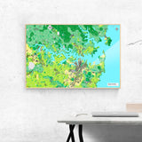 Sydney-Karte [Jalma Design] im Raum 2 | Weltkarte Landkarte Stadtkarte von mapdid