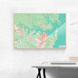 Sydney-Karte [Nani Design] im Raum 2 | Weltkarte Landkarte Stadtkarte von mapdid