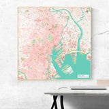 Tokio-Karte [Nani Design] im Raum 2 | Weltkarte Landkarte Stadtkarte von mapdid