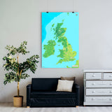 Vereinigtes Königreich-Karte [Jalma Design] im Raum 1 | Weltkarte Landkarte Stadtkarte von mapdid