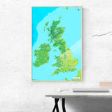 Vereinigtes Königreich-Karte [Jalma Design] im Raum 2 | Weltkarte Landkarte Stadtkarte von mapdid