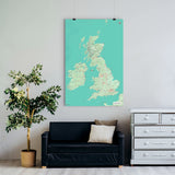 Vereinigtes Königreich-Karte [Nani Design] im Raum 1 | Weltkarte Landkarte Stadtkarte von mapdid