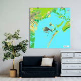Venedig-Karte [Jalma Design] im Raum 1 | Weltkarte Landkarte Stadtkarte von mapdid