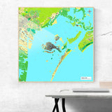 Venedig-Karte [Jalma Design] im Raum 2 | Weltkarte Landkarte Stadtkarte von mapdid