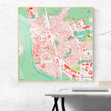 Verden-Karte [Nani Design] im Raum 2 | Weltkarte Landkarte Stadtkarte von mapdid