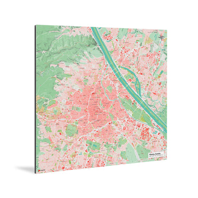Wien-Karte [Nani Design] Weltkarte Landkarte Stadtkarte von mapdid