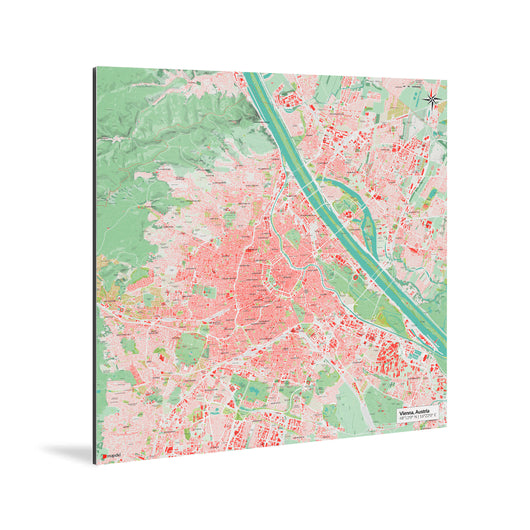 Wien-Karte [Nani Design] Weltkarte Landkarte Stadtkarte von mapdid