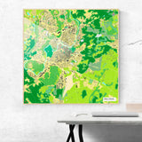 Vilnius-Karte [Jalma Design] im Raum 2 | Weltkarte Landkarte Stadtkarte von mapdid