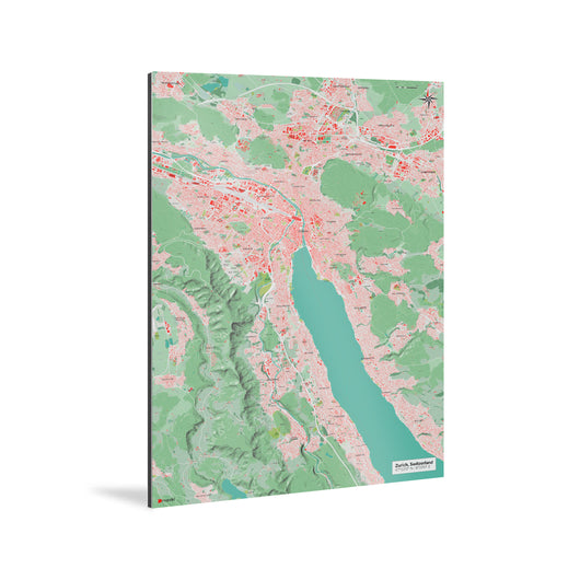 Zürich-Karte [Nani Design] Weltkarte Landkarte Stadtkarte von mapdid